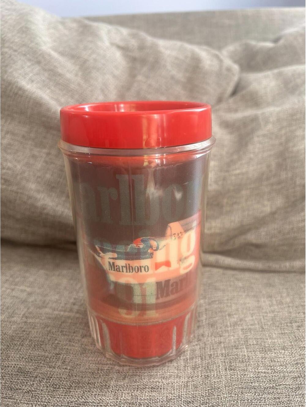 Marlboro Racing Beer Mug Vintage 91 Team Racing Team Red Holographic